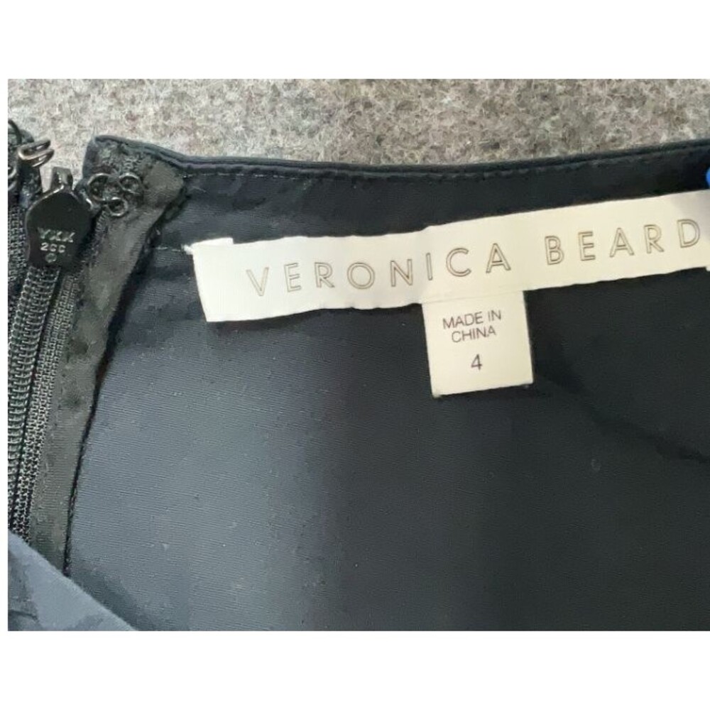 Veronica Beard Jeans Black Puff Sleeve Cotton Top sz 4 - Picture 3 of 4